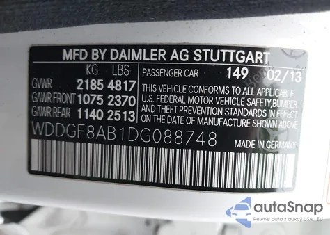 2013 Mercedes-Benz C 300 Sport 4Matic z USA, uszkodzony, nr VIN WDDGF8AB1DG088748